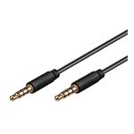PremiumCord Kabel Jack 3.5mm 4 pinový M/M, 2m KJACK4MM2