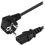 PremiumCord Kabel síťový 230V k počítači 0.5m