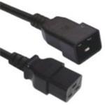 PremiumCord Kabel síťový prodlužovací 230V 16A 1,5m, konektory IEC 320 C19 - IEC 320 C20 kpsa015