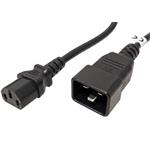 PremiumCord Kabel sítový propojovací 230V 10A 1m, konektory IEC 320 C13 - IEC 320 C20 kpsb1