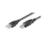 PremiumCord Kabel USB 2.0, A-B, 3m, černý