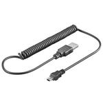 PremiumCord Kabel USB 2.0, A-B mini 1.5m - kroucený 50cm až 150cm ku2m1akr