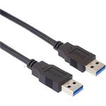 PremiumCord Kabel USB 3.0 Super-speed 5Gbps A-A, 9pin, 0,5m ku3aa05bk