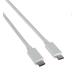 PremiumCord kábel USB 3.2 konektor C/male - USB 3.2 C/male, biely, 1m ku31cc1w