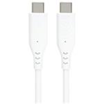 PREMIUMCORD Kabel USB-C na USB-C, 60W, 480Mbps, silikonový, bílý, 1,5m