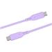 PREMIUMCORD Kabel USB-C na USB-C, 60W, 480Mbps, silikonový, fialový, 1,5m
