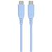 PREMIUMCORD Kabel USB-C na USB-C, 60W, 480Mbps, silikonový, modrý, 1,5m