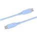 PREMIUMCORD Kabel USB-C na USB-C, 60W, 480Mbps, silikonový, modrý, 1,5m
