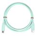 PREMIUMCORD Kabel USB-C na USB-C, 60W, 480Mbps, silikonový, tyrkysový, 1,5m