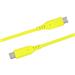 PREMIUMCORD Kabel USB-C na USB-C, 60W, 480Mbps, silikonový, žlutý, 1,5m