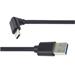 PremiumCord Kabel USB typ C/M zahnutý konektor 90° - USB 3.0 A/M, 1m