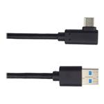 PremiumCord Kabel USB typ C/M zahnutý konektor 90° - USB 3.0 A/M, 1m KU31CZ1BK