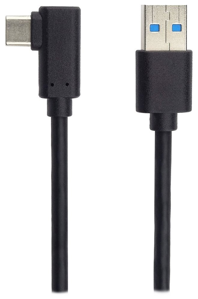 PremiumCord Kabel USB typ C/M zahnutý konektor 90° - USB 3.0 A/M, 3m ku31cz3bk