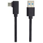 PremiumCord Kabel USB typ C/M zahnutý konektor 90° - USB 3.0 A/M, 3m ku31cz3bk