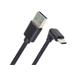 PremiumCord Kabel USB typ C/M zahnutý konektor 90° - USB 3.0 A/M, 50cm