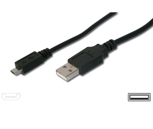 PremiumCord - Kabel USB - USB (M) do Micro USB typ B (M) - 2 m - lisovaný - černá
