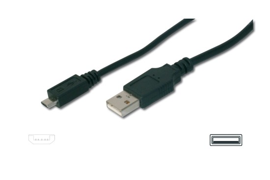 PremiumCord - Kabel USB - USB (M) do Micro USB typ B (M) - USB 2.0 - 20 cm - lisovaný - černá