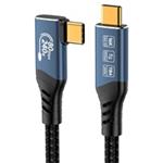 PREMIUMCORD Kabel USB4™ Version2.0 80Gbps 16K@60Hz 240W Thunderbolt 3 a 4 kabel zahnutý 1,5m ku4cb15
