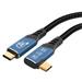 PREMIUMCORD Kabel USB4™ Version2.0 80Gbps 16K@60Hz 240W Thunderbolt 3 a 4 kabel zahnutý 1m ku4cb10