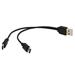 PREMIUMCORD Nabíjecí kabel USB 2.0, 2xUSB-C na USB, 15cm, černá