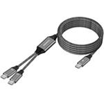 PREMIUMCORD Nabíjecí kabel USB-C, 2xUSB-C na USB-C, 100W, 1m, černá ku31pow02