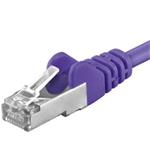 Premiumcord Patch kabel CAT6a S-FTP, RJ45-RJ45, AWG 26/7 0,5m, fialová