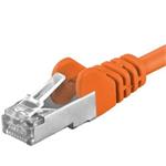 Premiumcord Patch kabel CAT6a S-FTP, RJ45-RJ45, AWG 26/7 0,5m, oranžová