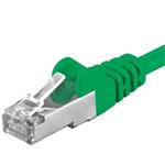 Premiumcord Patch kabel CAT6a S-FTP, RJ45-RJ45, AWG 26/7 1m, zelená