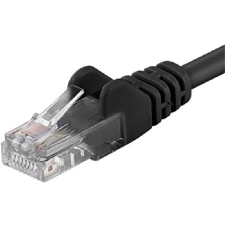 PremiumCord - Patch kabel do RJ-45 (M) - 50 cm - UTP - CAT 6 - provedení bez hrbolků - černá