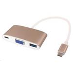 PREMIUMCORD Převodník USB3.1 na VGA + USB3.0 + PD ku31vga02