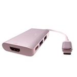 PREMIUMCORD Převodník USB3.1 typ C na HDMI + 2xUSB3.0 + PD charge, Aluminium pouzdro ku31dock06