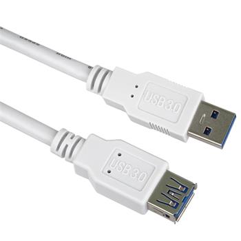 PremiumCord Prodlužovací kabel USB 3.0 Super-speed 5Gbps A-A, MF, 9pin, 0,5m bílá KU3PAA05W