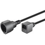 PREMIUMCORD Prodlužovací přívod 230V s EURO konektorem C14 (IEC connection) , 20cm ppu1-01