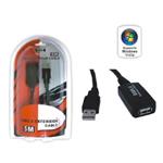 PremiumCord - Prodlužovací šňůra USB - USB (M) do USB (F) - USB 2.0 - 5 m - aktivní - černá KU2REP5