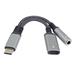 PremiumCord Redukce USB-C /3,5mm jack s DAC chipem + USB-C pro nabíjení 13cm ku31zvuk04