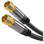 PremiumCord Satelitní antenní HQ kabel F male - F male (135 dB) 4x stíněný 5m kjqsat5