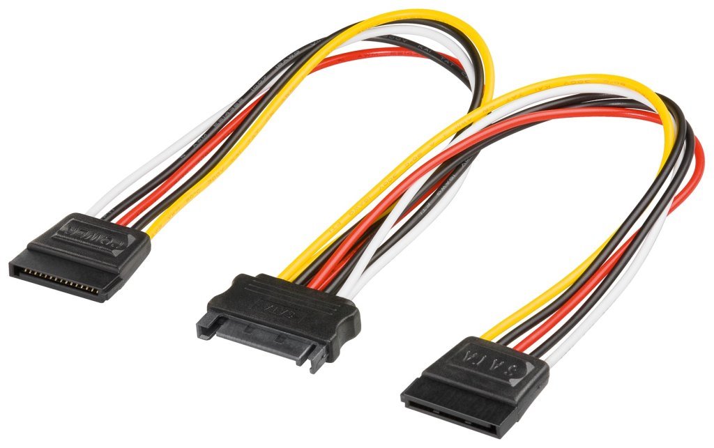 PremiumCord - Separátor k napájení - SATA napájení (M) do SATA napájení (F) - 16 cm