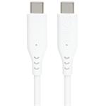 PremiumCord Silikónový kábel USB-C 60W 480Mbps biely extra mäkký a robustný kábel dlžky 1,5m ku31sa15w