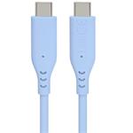 PremiumCord Silikónový kábel USB-C 60W 480Mbps modrý extra mäkký a robustný kábel dlžky 1,5m ku31sa15b