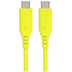 PremiumCord Silikónový kábel USB-C 60W 480Mbps žltý extra mäkký a robustný kábel dlžky 1,5m ku31sa15y
