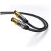PremiumCord TV antenní HQ propojovací kabel M/F 75Ohm (135dB) 4x stínený 1,5m kjqiec015