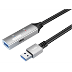 PremiumCord USB 3.2 repeater a predlžovací kábel Male-Female, 5Gbps Aluminium 10m ku3rep10al