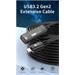PremiumCord USB-C 3.2 Gen 2 repeater a prodlužovací kabel Male-Female, 10Gbps Aluminium 5m ku31rep5bl