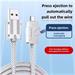 PremiumCord USB-C kabel s tlačítkem pro odpojení USB-C jednou rukou, rychlé nabíjení 6A, bavlněný oplet 2m ku31co2