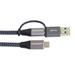 PremiumCord USB-C kabel ( USB 3.2 GEN 2, 5A, 100W, 20Gbit/s ) bavlněný oplet, 2m ku31cq2