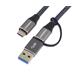 PremiumCord USB-C kabel ( USB 3.2 GEN 2, 5A, 100W, 20Gbit/s ) bavlněný oplet, 2m ku31cq2