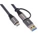 PremiumCord USB-C kabel ( USB 3.2 GEN 2, 5A, 100W, 20Gbit/s ) bavlněný oplet, 2m ku31cq2
