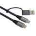 PremiumCord USB-C kabel ( USB 3.2 GEN 2, 5A, 100W, 20Gbit/s ) bavlněný oplet, 2m ku31cq2