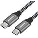 PremiumCord USB-C kabel ( USB 3.2 GEN 2x2, 5A, 100W, 20Gbit/s ) 1,5m, bavlněný oplet ku31cr15