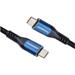 PremiumCord USB-C kabel ( USB 3.2 GEN 2x2, 5A, 100W, 20Gbit/s ) 1m, bavlněný oplet, černý ku31cry1